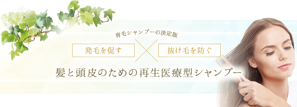 発毛を促す×抜け毛を防ぐ　髪と頭皮のための再生医療形シャンプー